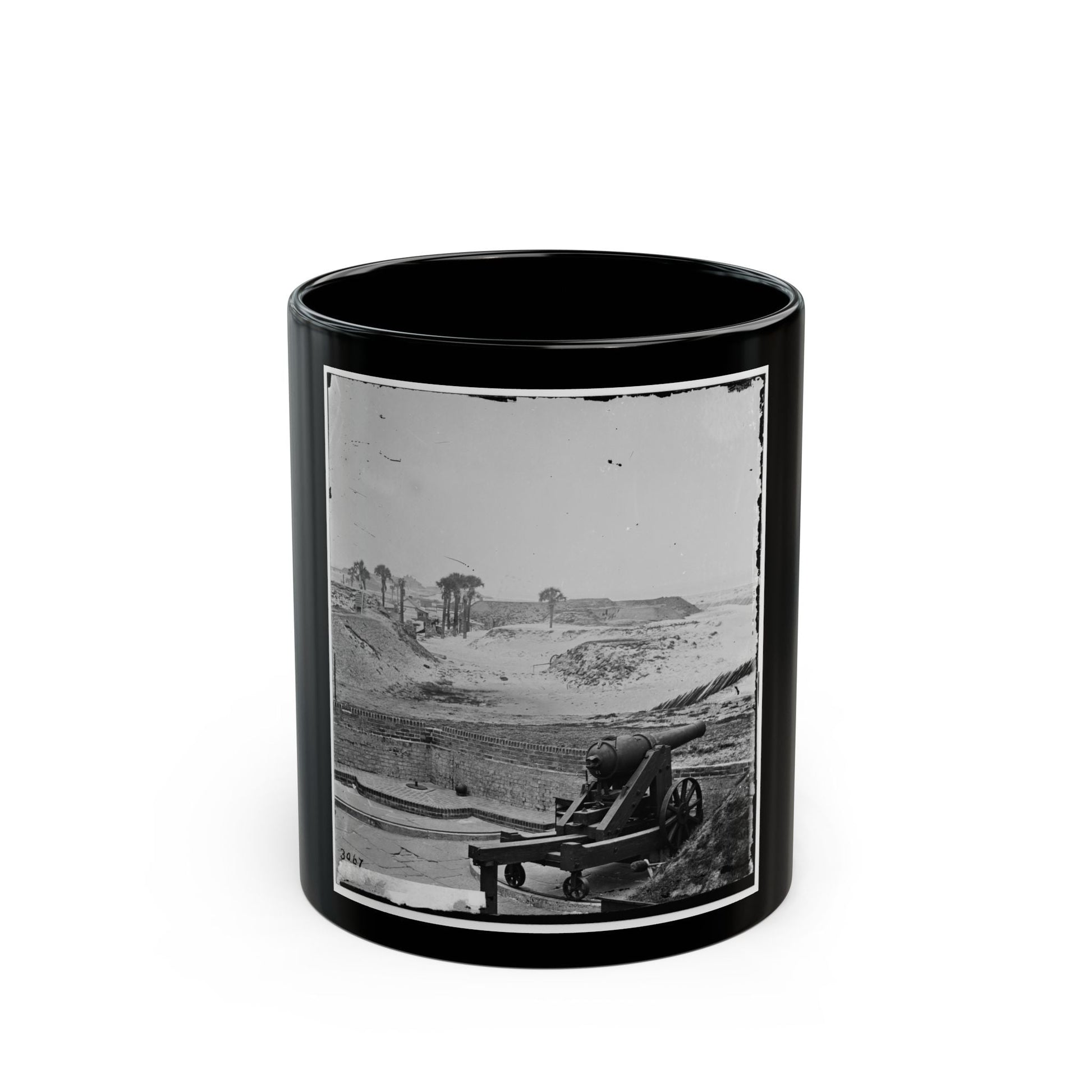 Charleston, S.C. Interior View Of Fort Moultrie, Looking Eastward (U.S. Civil War) Black Coffee Mug-11oz-The Sticker Space