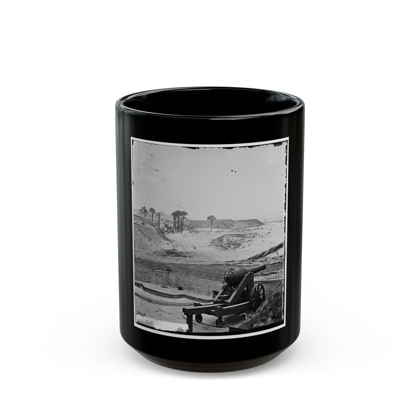 Charleston, S.C. Interior View Of Fort Moultrie, Looking Eastward (U.S. Civil War) Black Coffee Mug-15oz-The Sticker Space