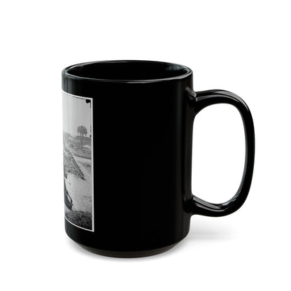 Charleston, S.C. Mortars Inside Fort Moultrie (U.S. Civil War) Black Coffee Mug-The Sticker Space