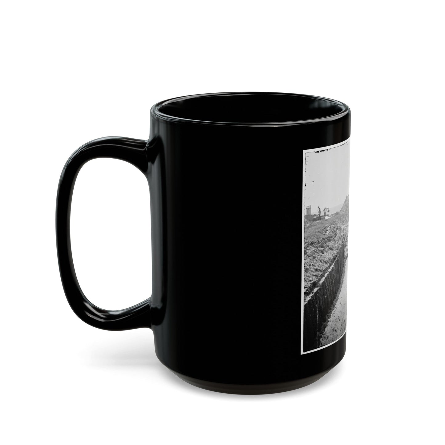 Charleston, S.C. Mortars Inside Fort Moultrie (U.S. Civil War) Black Coffee Mug-The Sticker Space