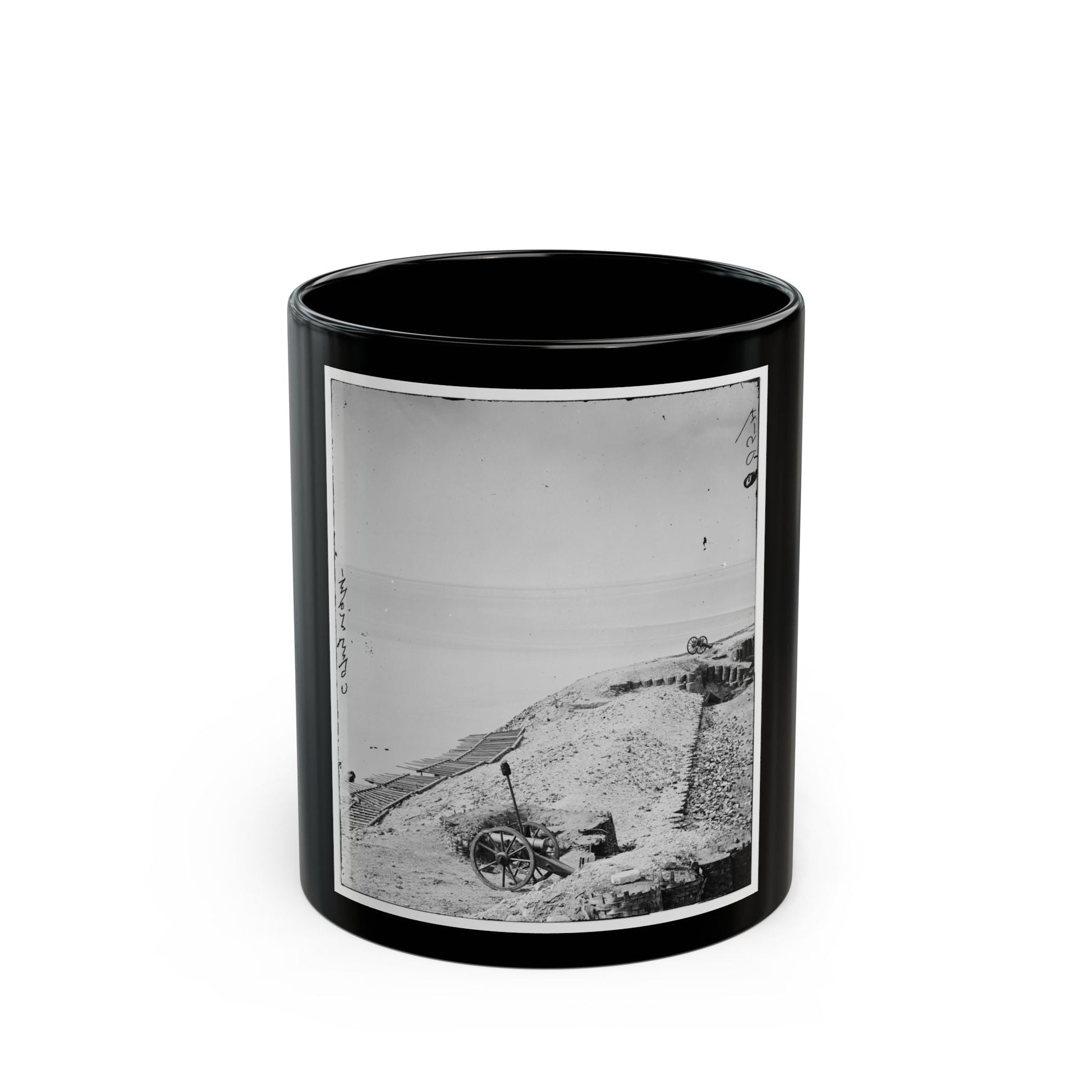 Charleston, S.C. Parapet Of Fort Sumter Looking Toward Morris Island (U.S. Civil War) Black Coffee Mug-11oz-The Sticker Space