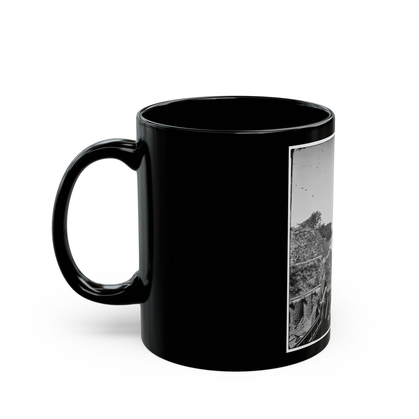 Charleston, S.C. South Battery; Dismantled Blakely Gun In Foreground (U.S. Civil War) Black Coffee Mug-The Sticker Space