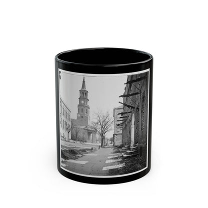 Charleston, S.C. St. Michael's Church (U.S. Civil War) Black Coffee Mug-11oz-The Sticker Space