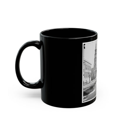 Charleston, S.C. St. Michael's Church (U.S. Civil War) Black Coffee Mug-The Sticker Space