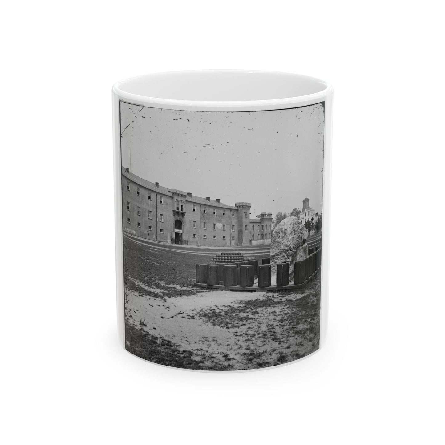 Charleston, S.C. The Citadel Seen Across Marion Square (U.S. Civil War) White Coffee Mug