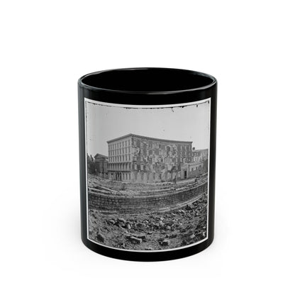 Charleston, S.C. The Fire-Scarred Mills House; Hibernian Hall At Left (U.S. Civil War) Black Coffee Mug