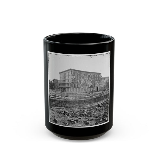 Charleston, S.C. The Fire-Scarred Mills House; Hibernian Hall At Left (U.S. Civil War) Black Coffee Mug