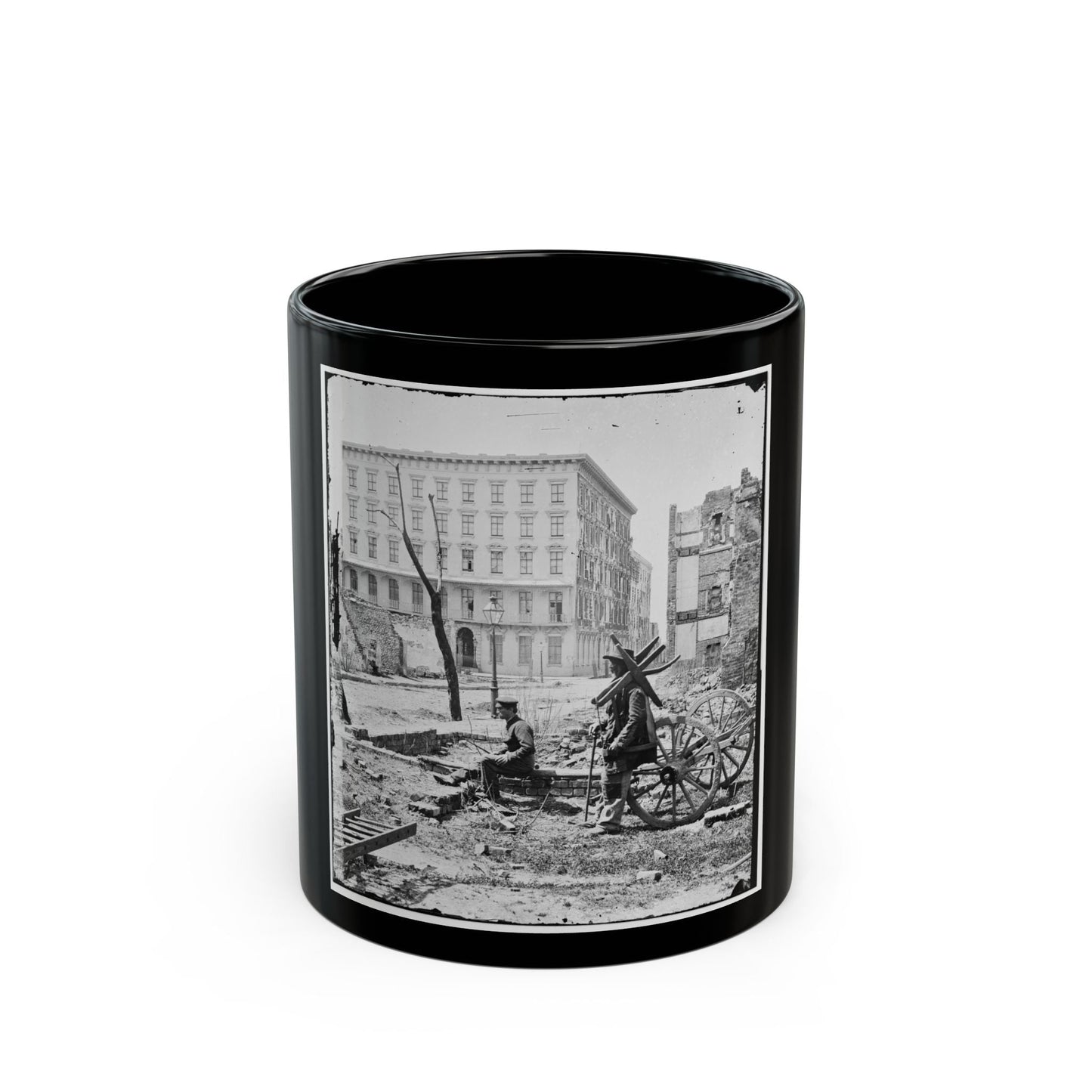 Charleston, S.C. The Mills House, With Adjacent Ruins (U.S. Civil War) Black Coffee Mug