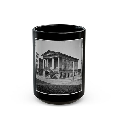 Charleston, S.C. The Old Market House (188 Meeting Street) (U.S. Civil War) Black Coffee Mug-15oz-The Sticker Space