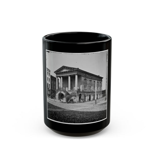 Charleston, S.C. The Old Market House (188 Meeting Street) (U.S. Civil War) Black Coffee Mug-15oz-The Sticker Space