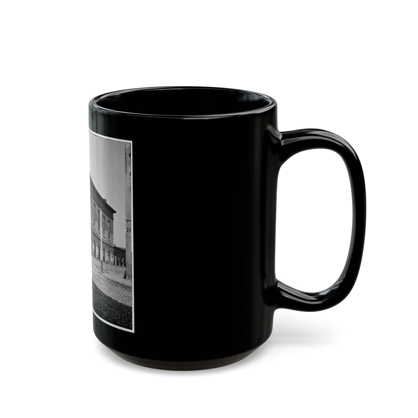 Charleston, S.C. The Old Market House (188 Meeting Street) (U.S. Civil War) Black Coffee Mug-The Sticker Space