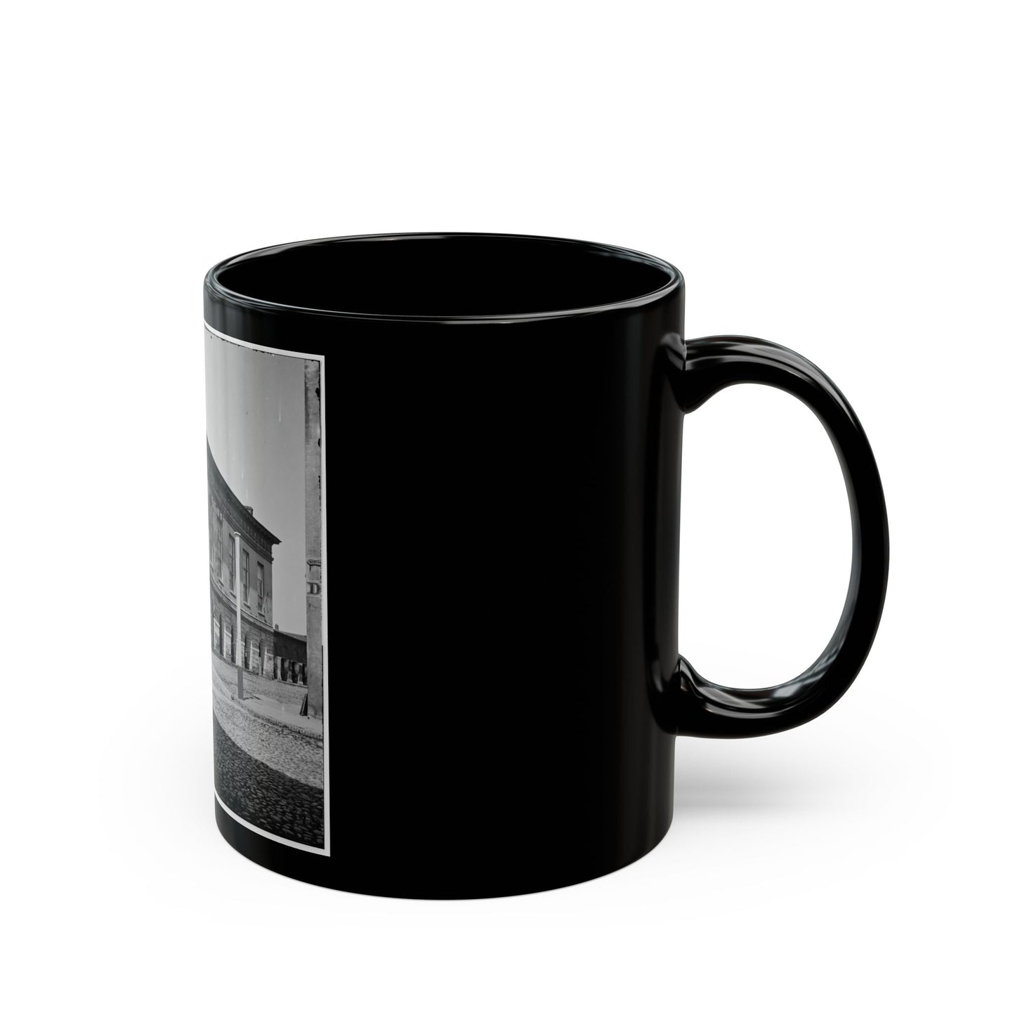 Charleston, S.C. The Old Market House (188 Meeting Street) (U.S. Civil War) Black Coffee Mug-The Sticker Space