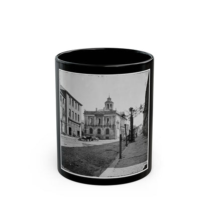 Charleston, S.C. The Post Office (Old Exchange And Custom House, 122 East Bay) (U.S. Civil War) Black Coffee Mug