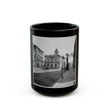 Charleston, S.C. The Post Office (Old Exchange And Custom House, 122 East Bay) (U.S. Civil War) Black Coffee Mug