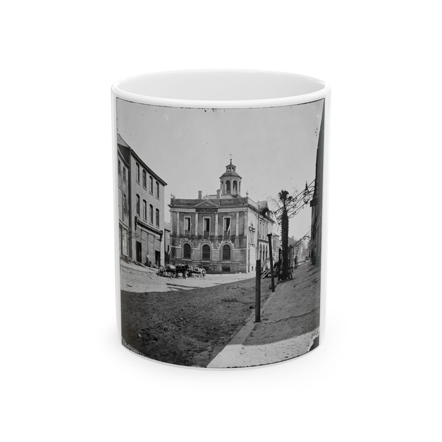 Charleston, S.C. The Post Office (Old Exchange And Custom House, 122 East Bay) (U.S. Civil War) White Coffee Mug