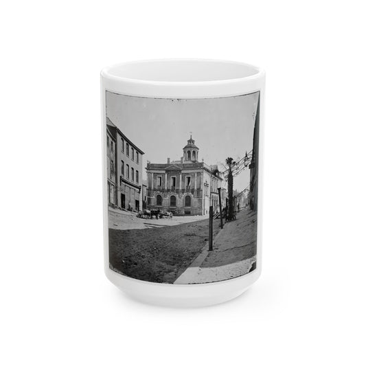 Charleston, S.C. The Post Office (Old Exchange And Custom House, 122 East Bay) (U.S. Civil War) White Coffee Mug