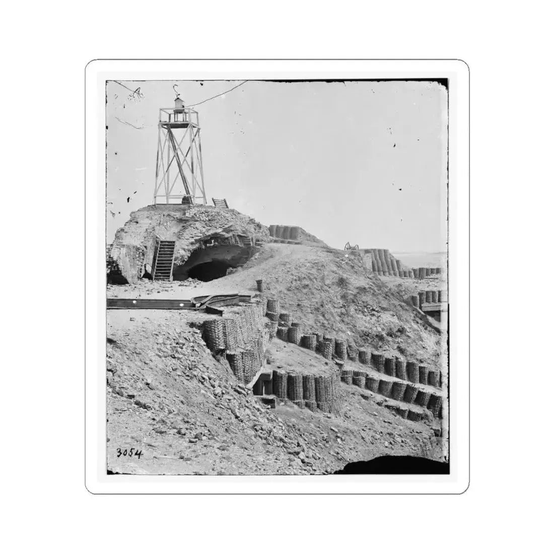 Charleston, S.C. Beacon on Parapet of Fort Sumter (U.S. Civil War) STICKER Vinyl Kiss-Cut Decal 6 Inch White - The Sticker Space