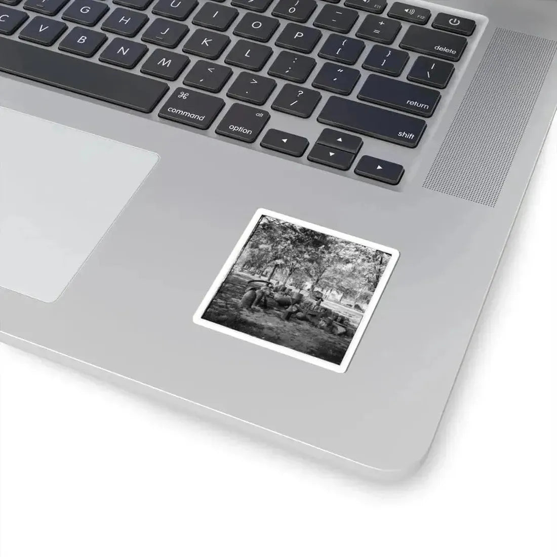 Charleston, S.C. Confederate Torpedoes, Shot, and Shell in the Arsenal Yard (U.S. Civil War) STICKER Vinyl Kiss-Cut Decal - The Sticker Space