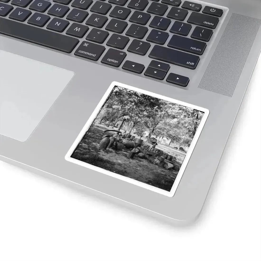 Charleston, S.C. Confederate Torpedoes, Shot, and Shell in the Arsenal Yard (U.S. Civil War) STICKER Vinyl Kiss-Cut Decal - The Sticker Space