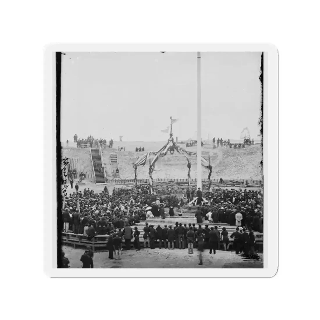 Charleston, S.C. Crowd Inside Fort Sumter; Another View (U.S. Civil War) Refrigerator Magnet 2 Inch Die-Cut - The Sticker Space