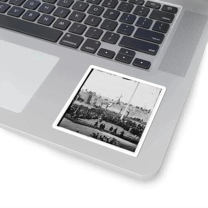 Charleston, S.C. Crowd Inside Fort Sumter Awaiting the Flag-Raising (U.S. Civil War) STICKER Vinyl Kiss-Cut Decal - The Sticker Space