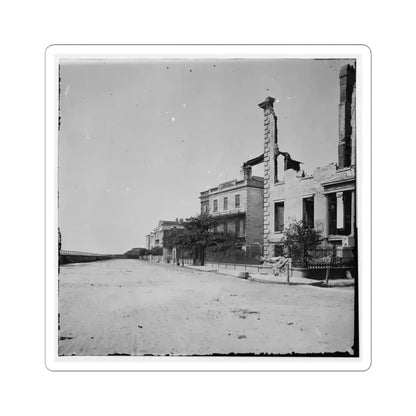 Charleston, S.C. Houses on the Battery Damaged by Shell-Fire (U.S. Civil War) STICKER Vinyl Kiss-Cut Decal 4 Inch White - The Sticker Space