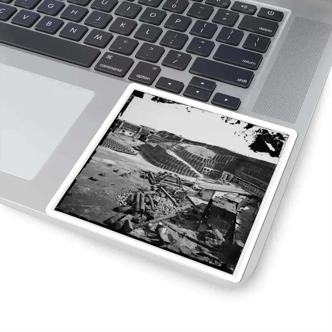 Charleston, S.C. Interior of Fort Sumter, With Gabion Reinforcements (U.S. Civil War) STICKER Vinyl Kiss-Cut Decal - The Sticker Space