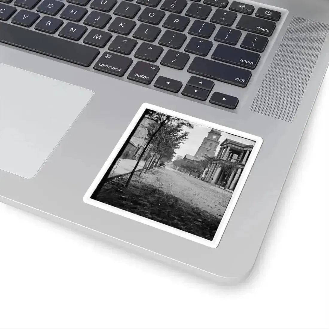 Charleston, S.C. Meeting Street, Near Broad; St. Michael's Church in Middle Distance (U.S. Civil War) STICKER Vinyl Kiss-Cut Decal - The Sticker Space