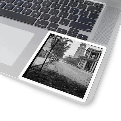 Charleston, S.C. Meeting Street, Near Broad; St. Michael's Church in Middle Distance (U.S. Civil War) STICKER Vinyl Kiss-Cut Decal - The Sticker Space