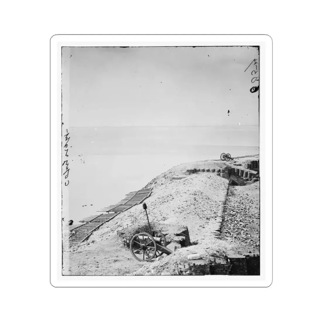 Charleston, S.C. Parapet of Fort Sumter Looking Toward Morris Island (U.S. Civil War) STICKER Vinyl Kiss-Cut Decal 3 Inch White - The Sticker Space