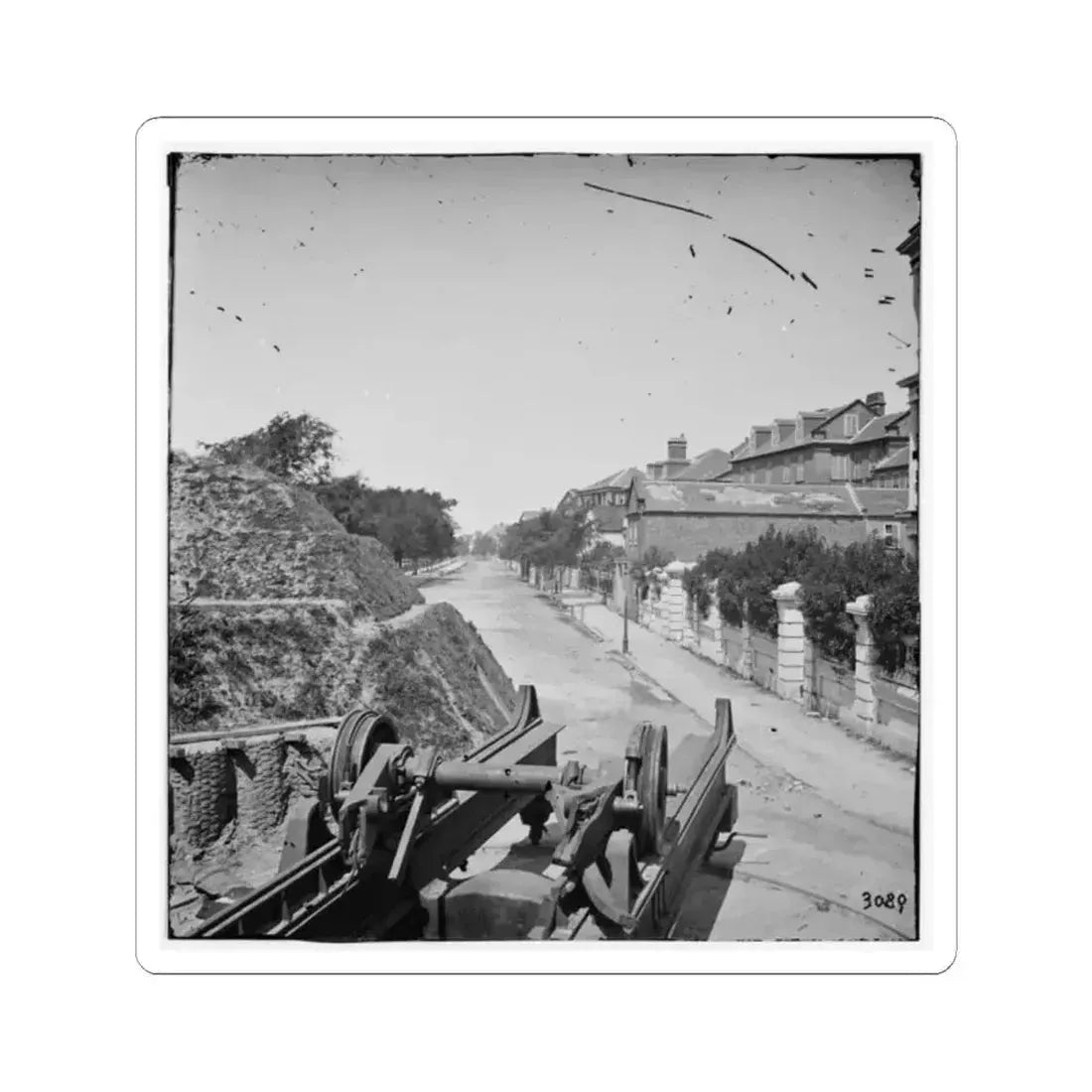 Charleston, S.C. South Battery; Dismantled Blakely Gun in Foreground (U.S. Civil War) STICKER Vinyl Kiss-Cut Decal 2 Inch White - The Sticker Space