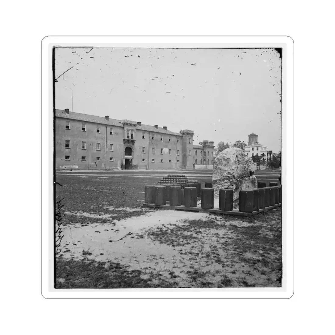 Charleston, S.C. The Citadel Seen Across Marion Square (U.S. Civil War) STICKER Vinyl Kiss-Cut Decal 3 Inch White - The Sticker Space