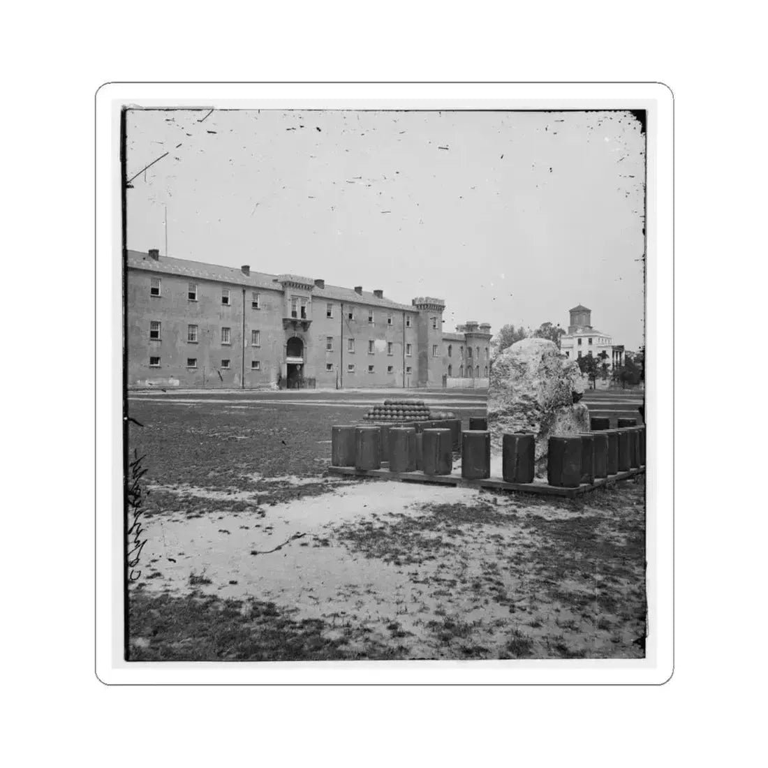 Charleston, S.C. The Citadel Seen Across Marion Square (U.S. Civil War) STICKER Vinyl Kiss-Cut Decal 4 Inch White - The Sticker Space