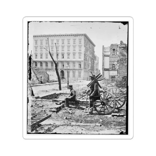 Charleston, S.C. The Mills House, With Adjacent Ruins (U.S. Civil War) STICKER Vinyl Kiss-Cut Decal 2 Inch White - The Sticker Space