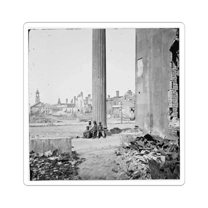 Charleston, S.C. View of Ruined Buildings Through Porch of the Circular Church (150 Meeting Street) (U.S. Civil War) STICKER Vinyl Kiss-Cut Decal 4 Inch White - The Sticker Space