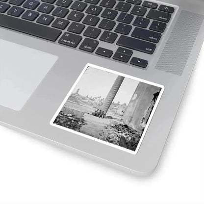 Charleston, S.C. View of Ruined Buildings Through Porch of the Circular Church (150 Meeting Street) (U.S. Civil War) STICKER Vinyl Kiss-Cut Decal - The Sticker Space