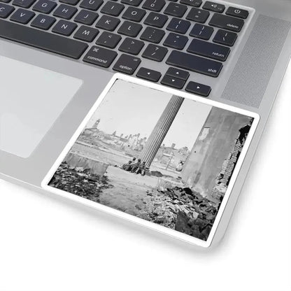 Charleston, S.C. View of Ruined Buildings Through Porch of the Circular Church (150 Meeting Street) (U.S. Civil War) STICKER Vinyl Kiss-Cut Decal - The Sticker Space
