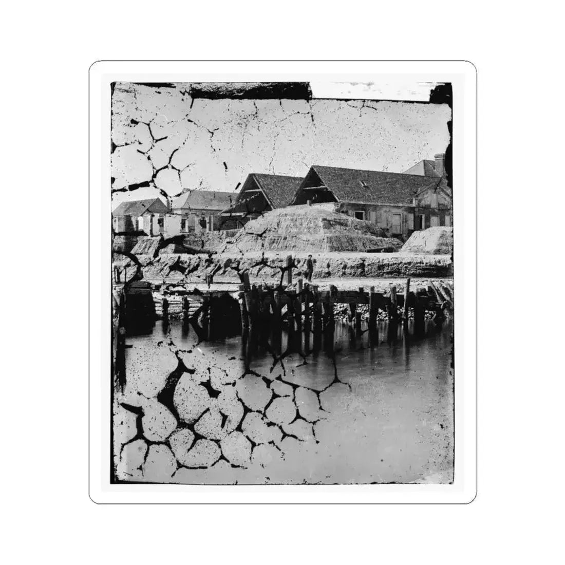 Charleston, South Carolina. Waterfront (U.S. Civil War) STICKER Vinyl Kiss-Cut Decal 4 Inch White - The Sticker Space