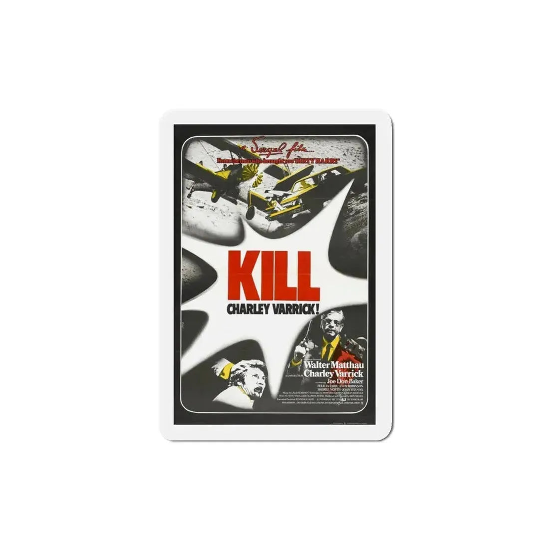 Charley Varrick 1973 2 Movie Poster Refrigerator Magnet 4 Inch - The Sticker Space