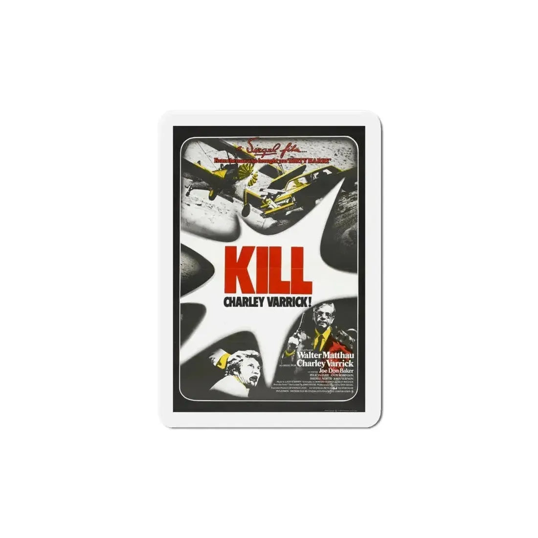 Charley Varrick 1973 2 Movie Poster Refrigerator Magnet 6 Inch - The Sticker Space