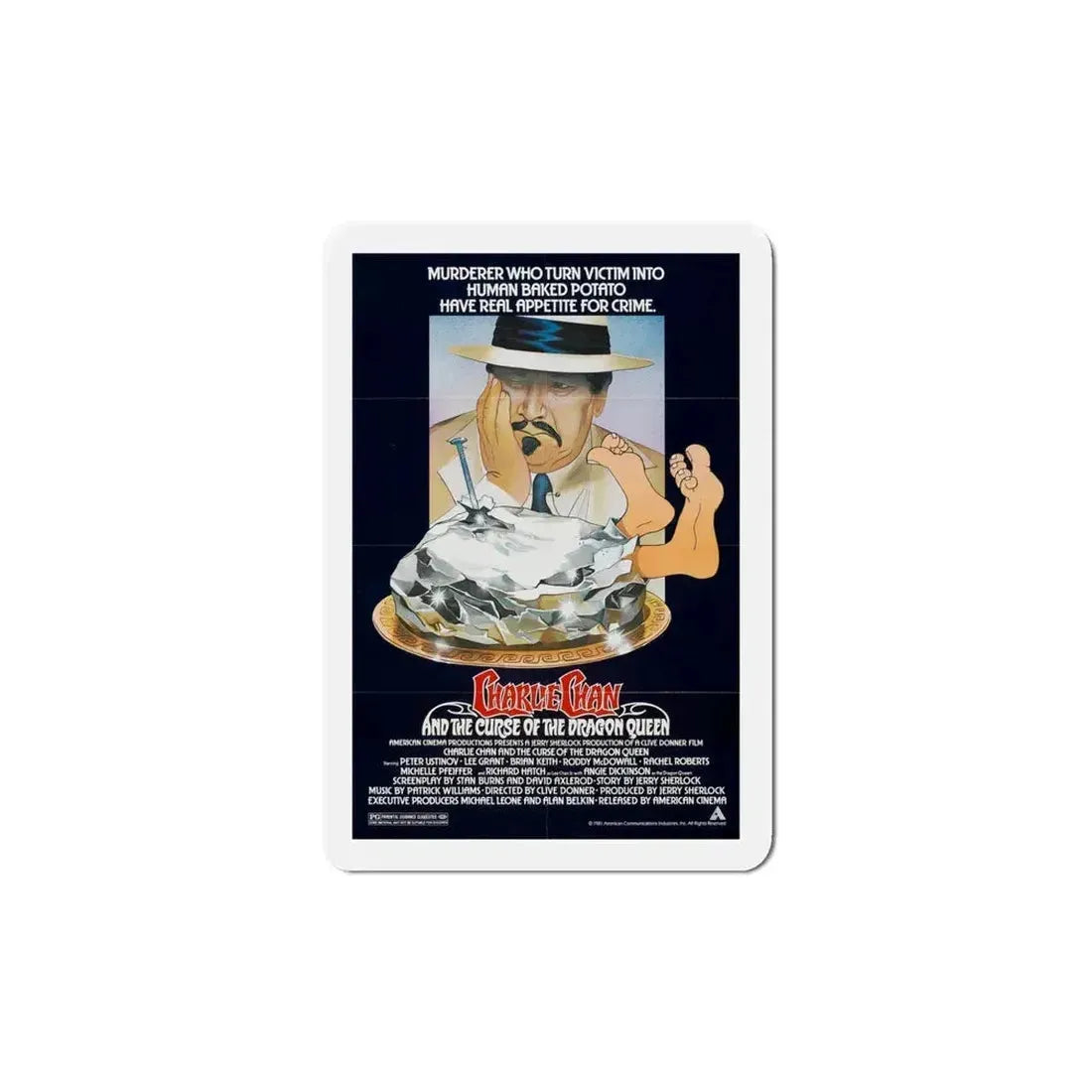 Charlie Chan and the Curse of the Dragon Queen 1981 Movie Poster Refrigerator Magnet - The Sticker Space