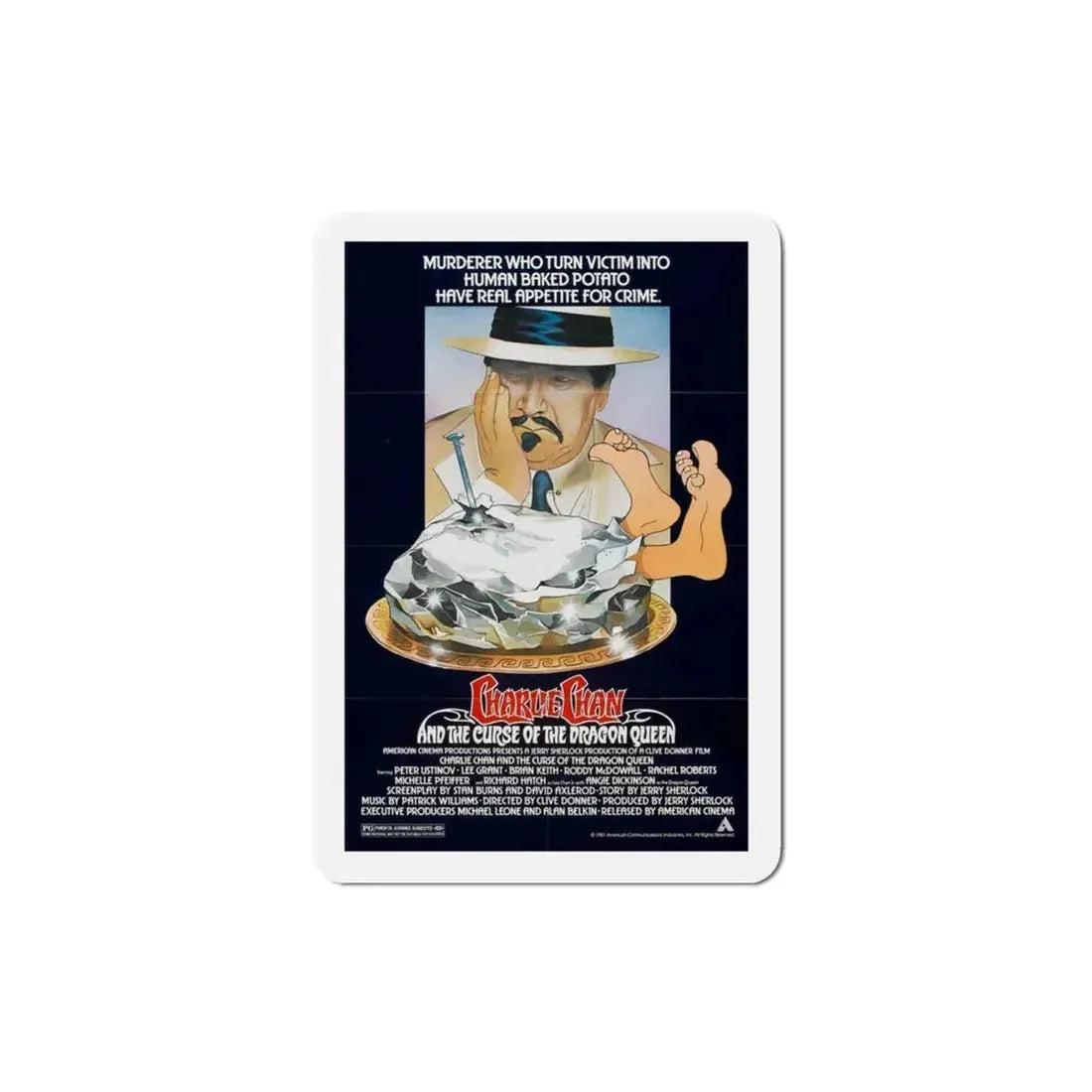Charlie Chan and the Curse of the Dragon Queen 1981 Movie Poster Refrigerator Magnet - The Sticker Space