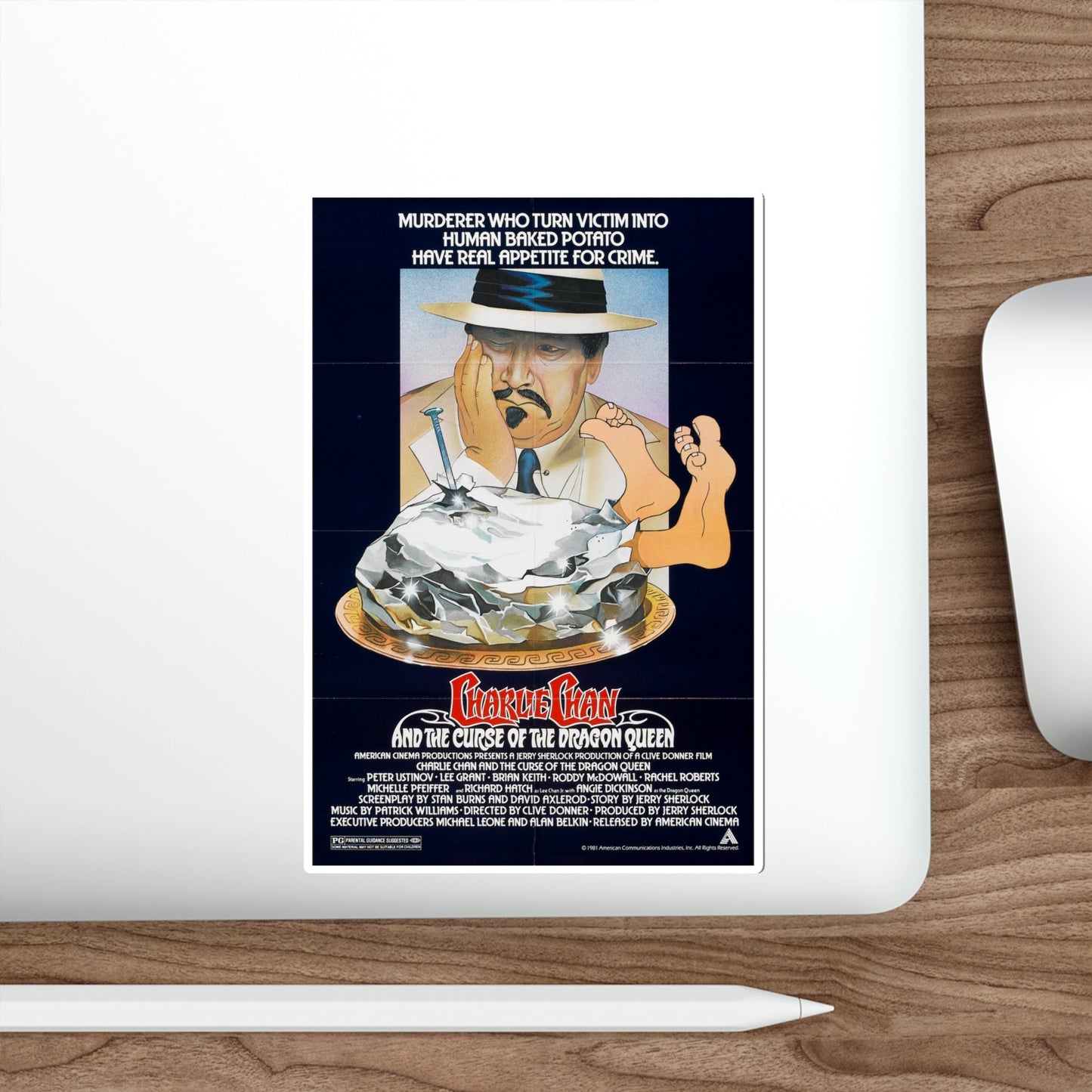 Charlie Chan and the Curse of the Dragon Queen 1981 Movie Poster STICKER Vinyl Die-Cut Decal-The Sticker Space