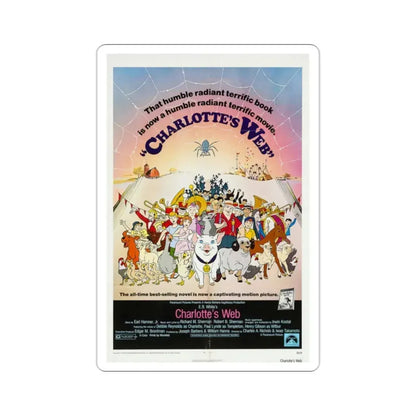 Charlotte's Web 1973 Movie Poster STICKER Vinyl Die-Cut Decal 2 Inch - The Sticker Space