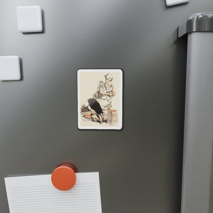 Charm and Grace, Saturday Evening Post illustration (Magazine Illustration) Refrigerator Magnet-The Sticker Space