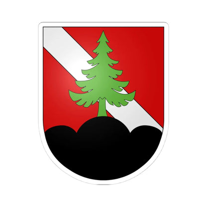 Charmey-coat of arms (Switzerland) (Coat of Arms) STICKER Vinyl Kiss-Cut Decal 4 Inch White - The Sticker Space