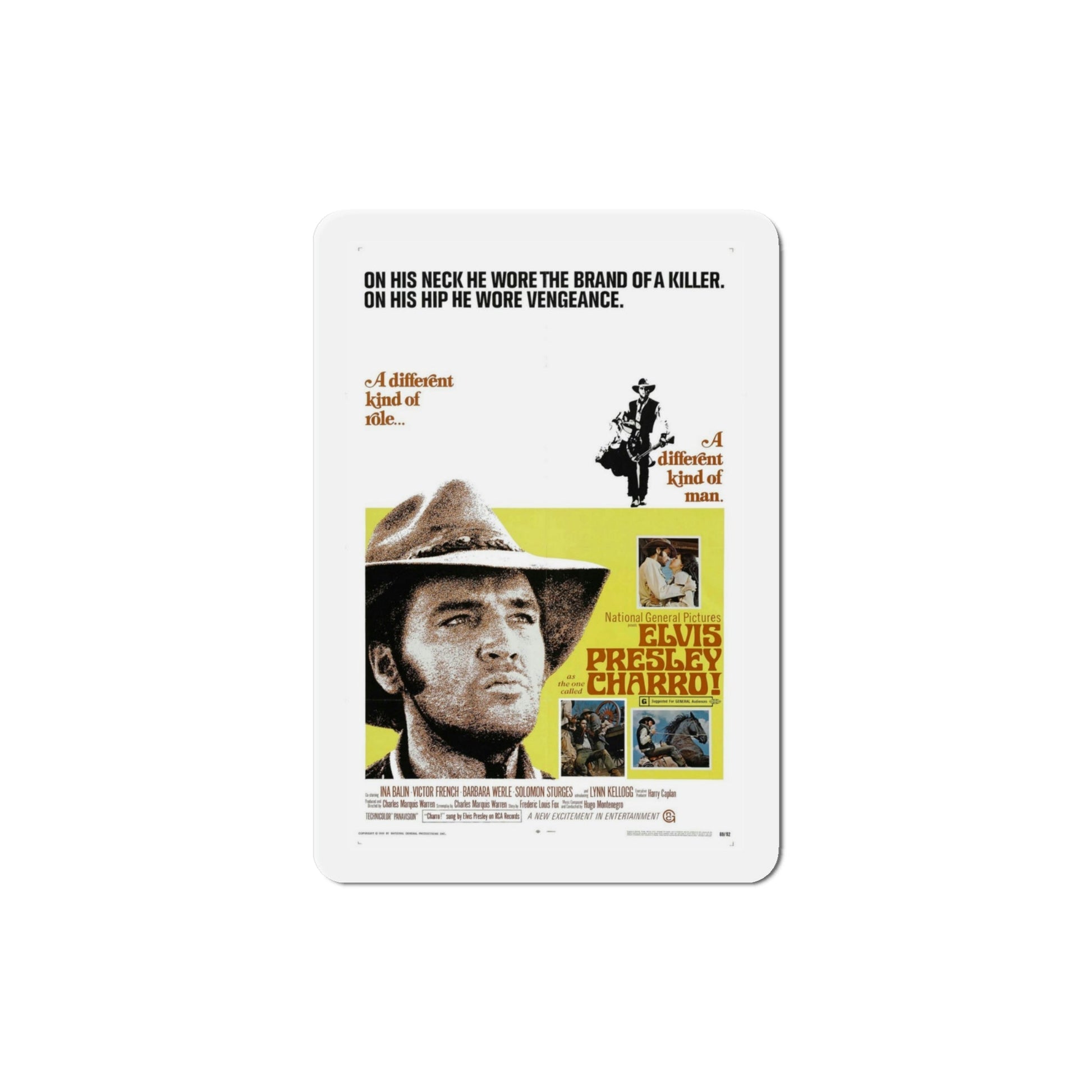 Charro 1969 Movie Poster Die-Cut Magnet-4 Inch-The Sticker Space