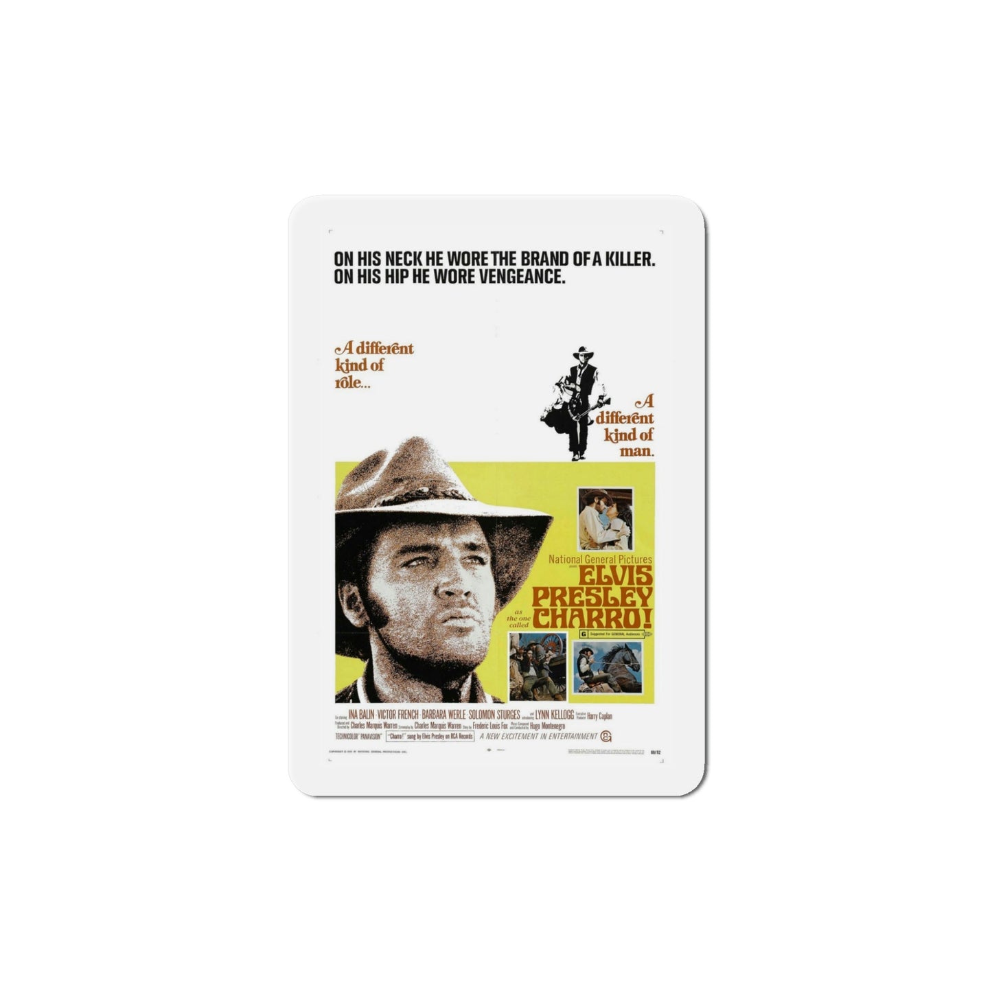 Charro 1969 Movie Poster Die-Cut Magnet-5 Inch-The Sticker Space