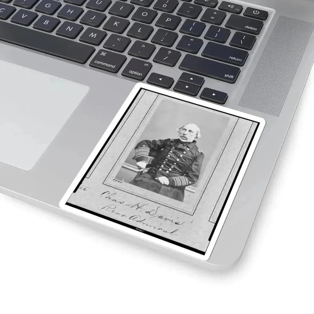 Chas. H. Davis, Rear Admiral, Three-Quarter Length Portrait, Seated, Facing Slightly Left (U.S. Civil War) STICKER Vinyl Kiss-Cut Decal - The Sticker Space