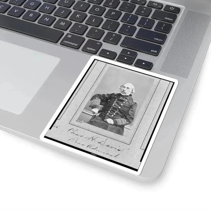 Chas. H. Davis, Rear Admiral, Three-Quarter Length Portrait, Seated, Facing Slightly Left (U.S. Civil War) STICKER Vinyl Kiss-Cut Decal - The Sticker Space